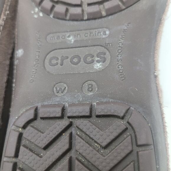 Crocs Surrey Suede Slip On Clog Shoes Size 8 - Picture 9 of 10